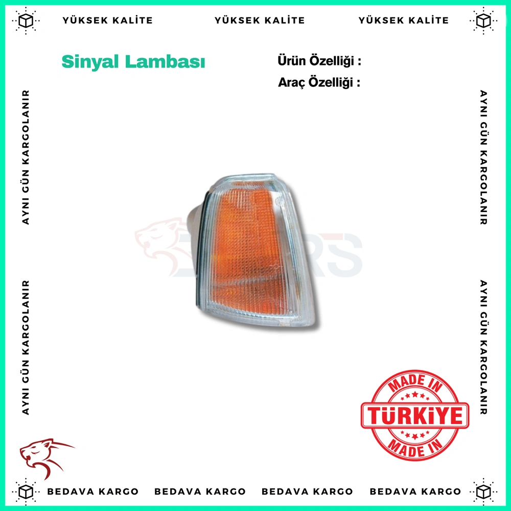 Sinyal Lambasi Sol Duysuz Renault R19 - 7701036016 - Yedek Parça