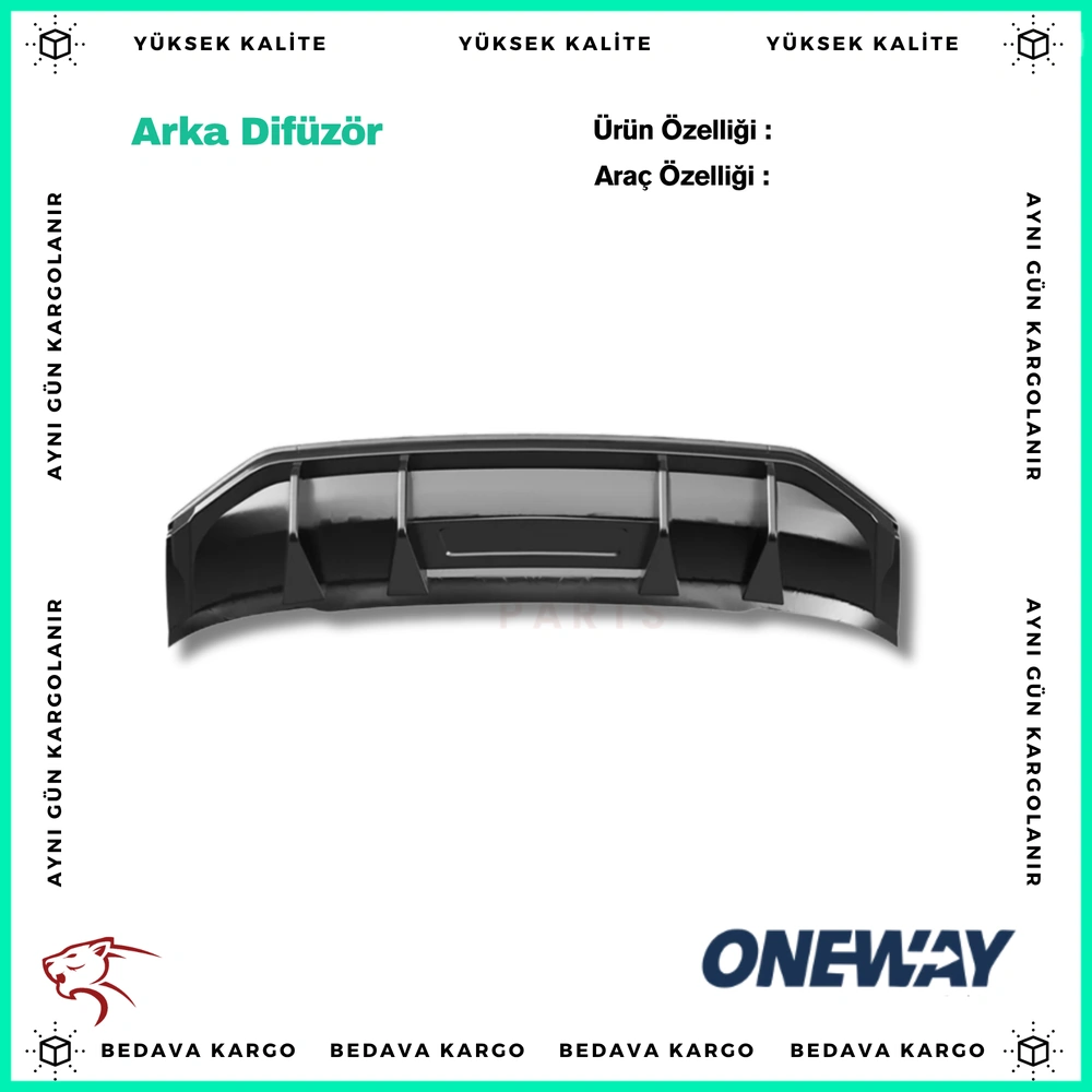 AUDI Q3 S-Line Sportback F3 2019-2025 Arka Difuzor RV21.062 - RV21.062 - Yedek Parça