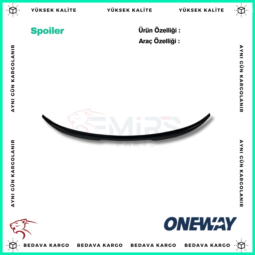 AUDI Q3 Q3 S-Line RSQ3 Sportback F3 2019-2025 Spoiler SP20.075 - SP20.075 - Yedek Parça