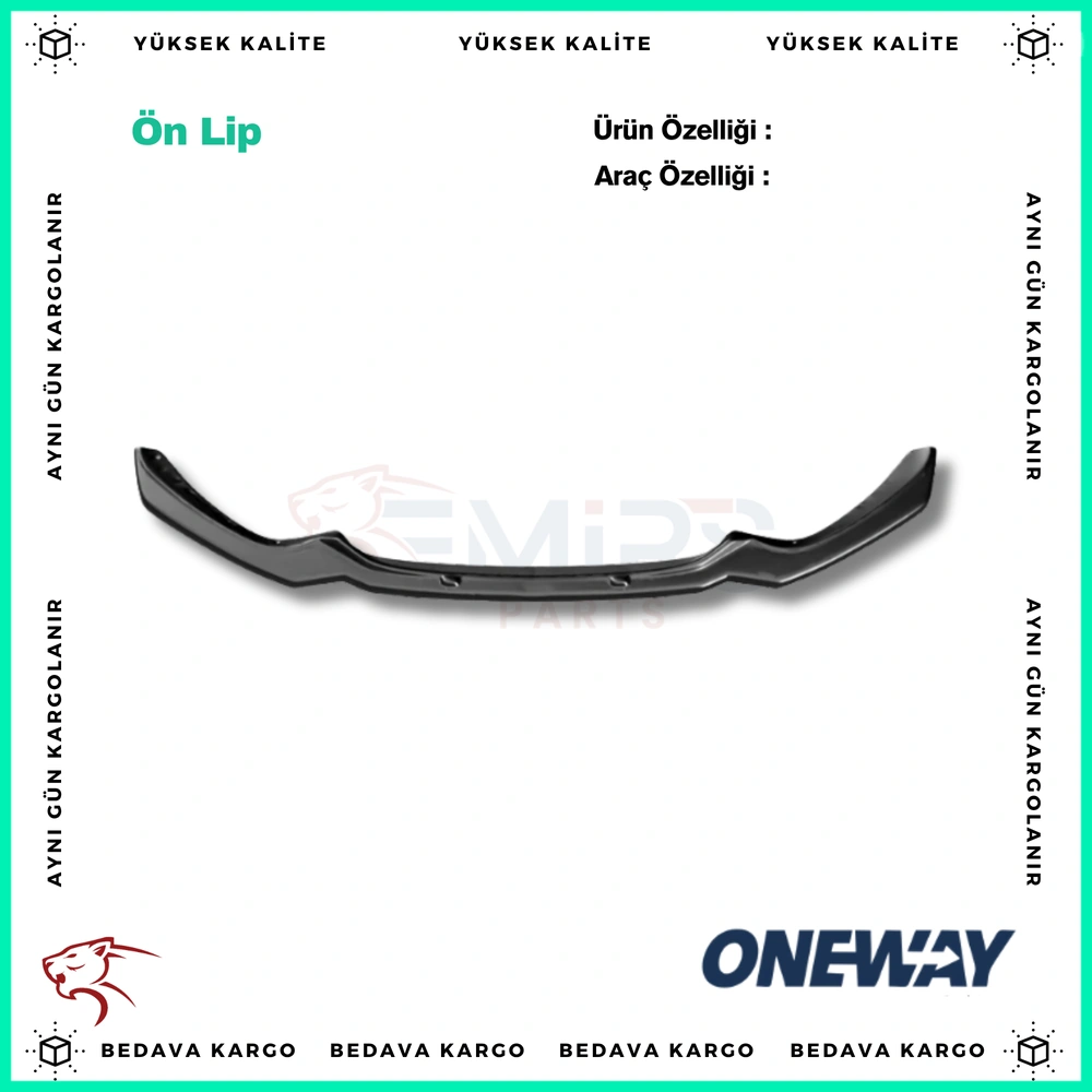 BMW 1 Series F20/F21 M-Power Facelift 2015-2019 On Lip FS01.052 - FS01.052 - Yedek Parça