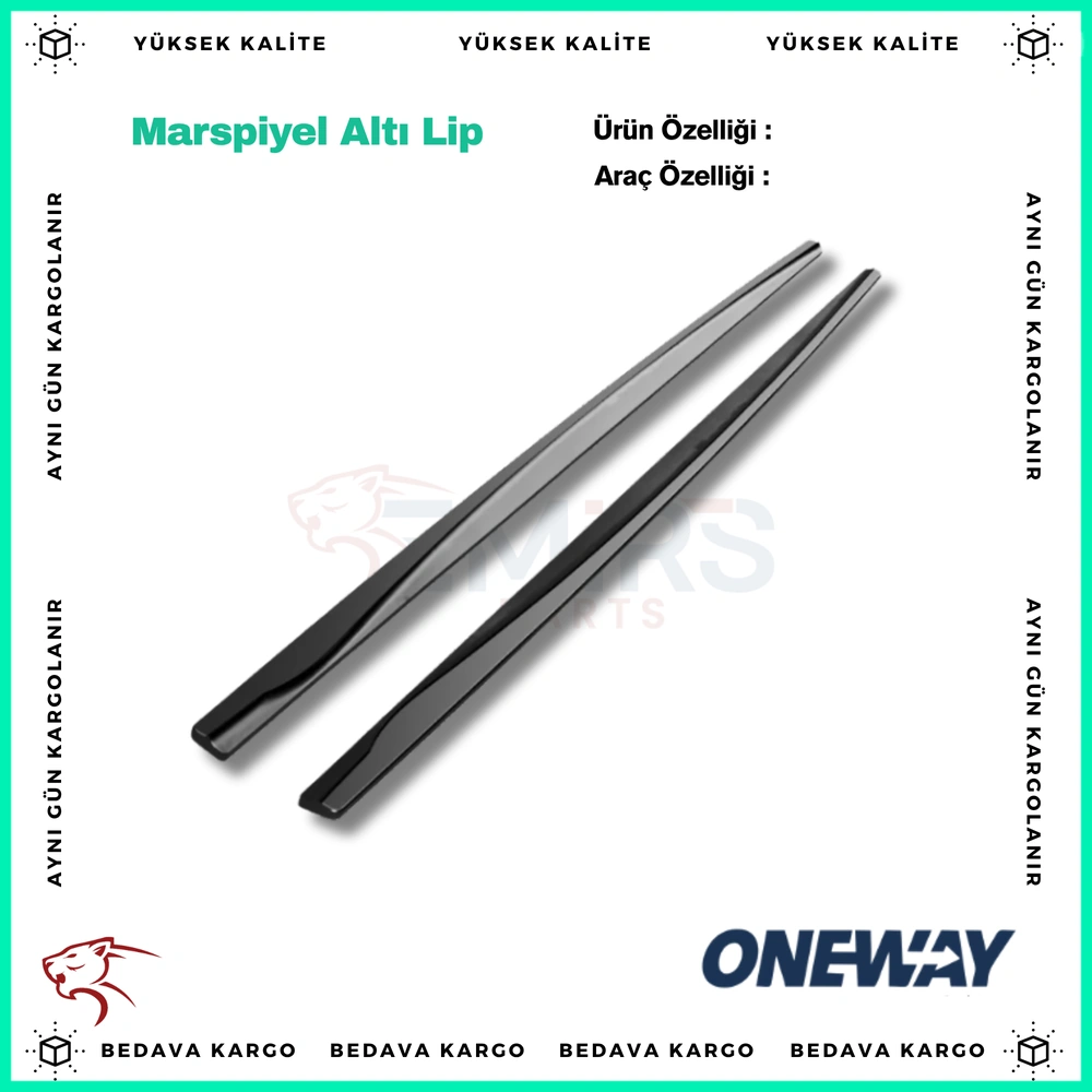 BMW 1 Series F20/F21 M-Power Makyajli 2015-2019 Marspiyel Alti Lip / BMW 1 Series F20/F21 M-Power 2011-2015 Marspiyel Alti Lip (2 Pcs) SS10.007 - SS10.007 - Yedek Parça