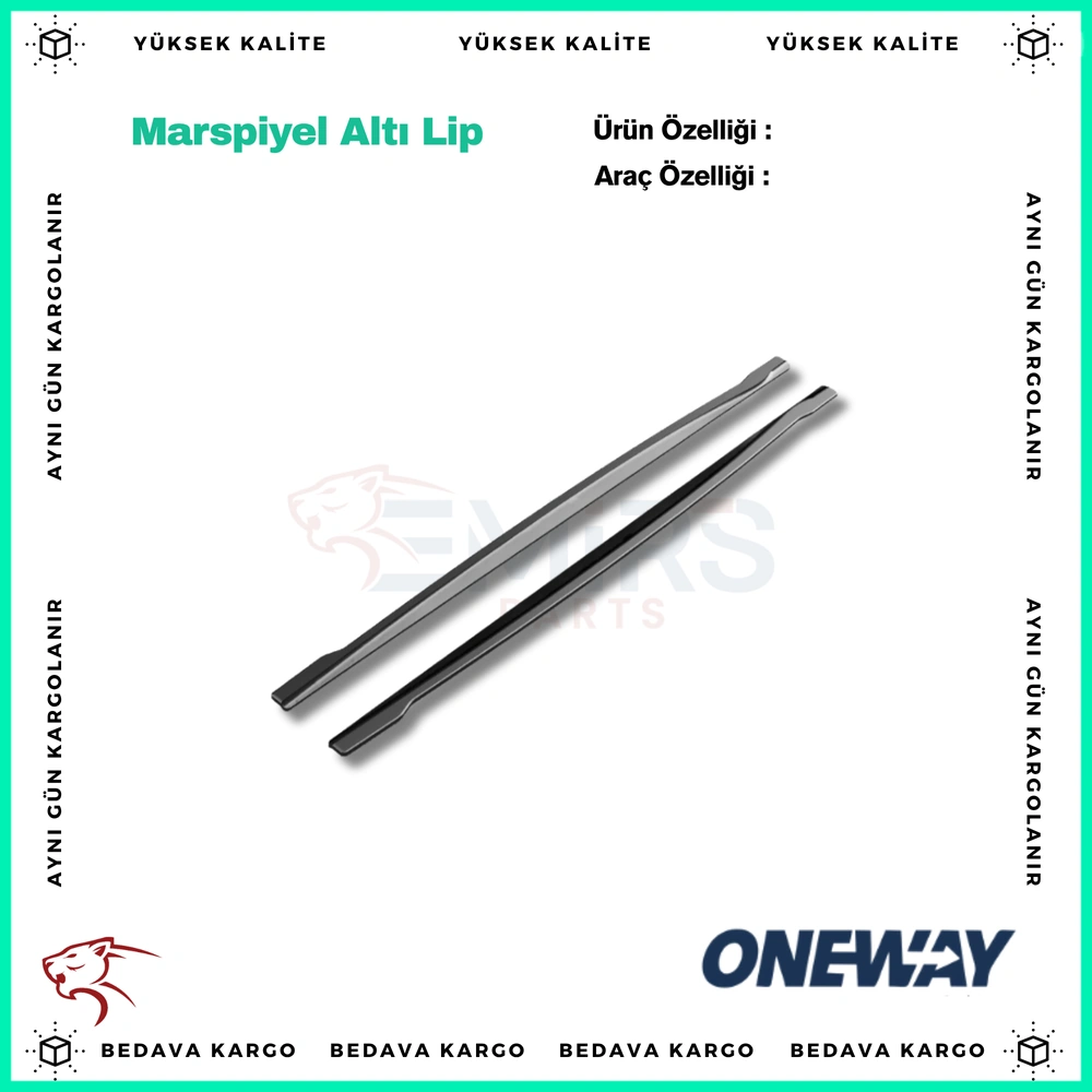BMW 1 Series F20/F21 M-Power Makyajli 2015-2019 Marspiyel Alti Lip Version 2 / BMW 1 Series F20/F21 M-Power 2011-2015 Marspiyel Alti Lip Version 2 (2 Pcs) SS10.015 - SS10.015 - Yedek Parça