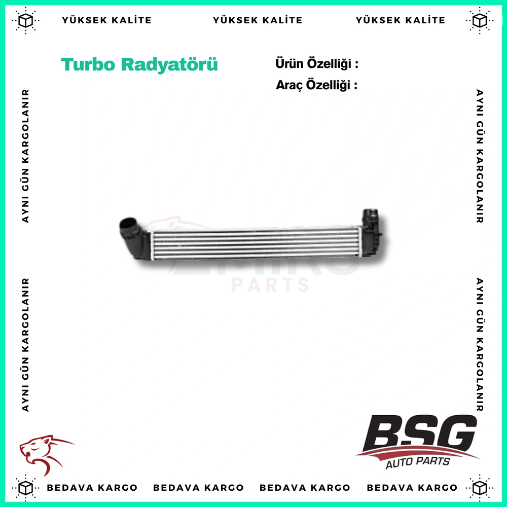 Turbo Radyatoru (Intercooler) Renault Megane 3 Scenic 3 - 144960600R - Yedek Parça