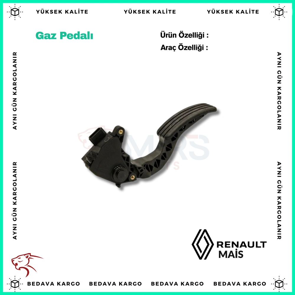 Gaz Pedali Renault Megane 3 Fluence - 180100024R - Yedek Parça