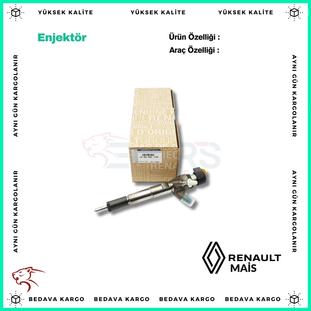 Enjektor Renault Megane 4 Scenic Kangoo Captur (EURO 6) - A6070700087 - Yedek Parça