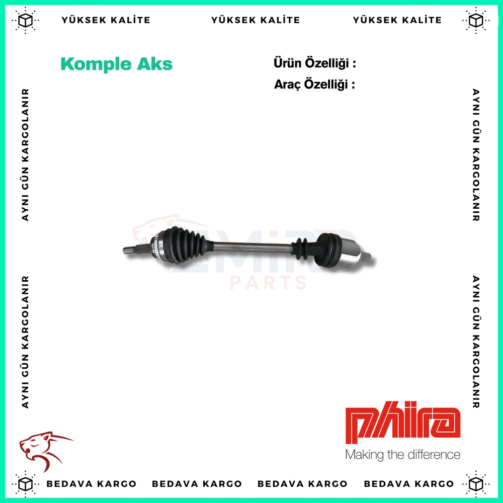 Komple Aks Sol On Renault Megane 1 Scenic 1 Coupe Absli Otomatik Vites - 7700111313 - Yedek Parça