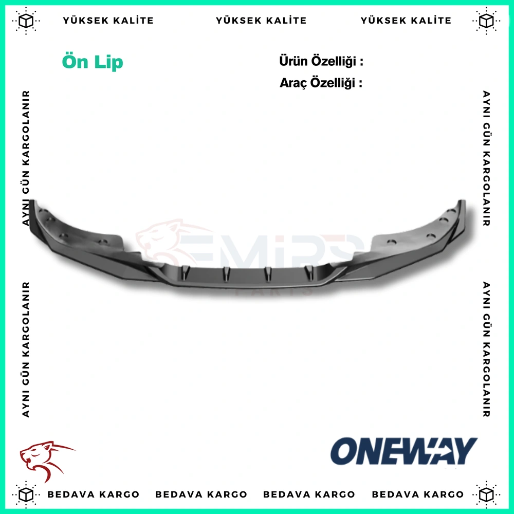 BMW 4 Series Coupe G22 M-Pack 2020+ On Lip FS01.054 - FS01.054 - Yedek Parça