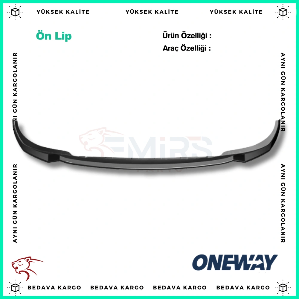 BMW 3 Series G20 G21 M-Paket 2022+ On Lip BMW 3 Series M340i G20 G21 M-Pack Makyajli 2022+ On Lip FS01.167 - FS01.167 - Yedek Parça