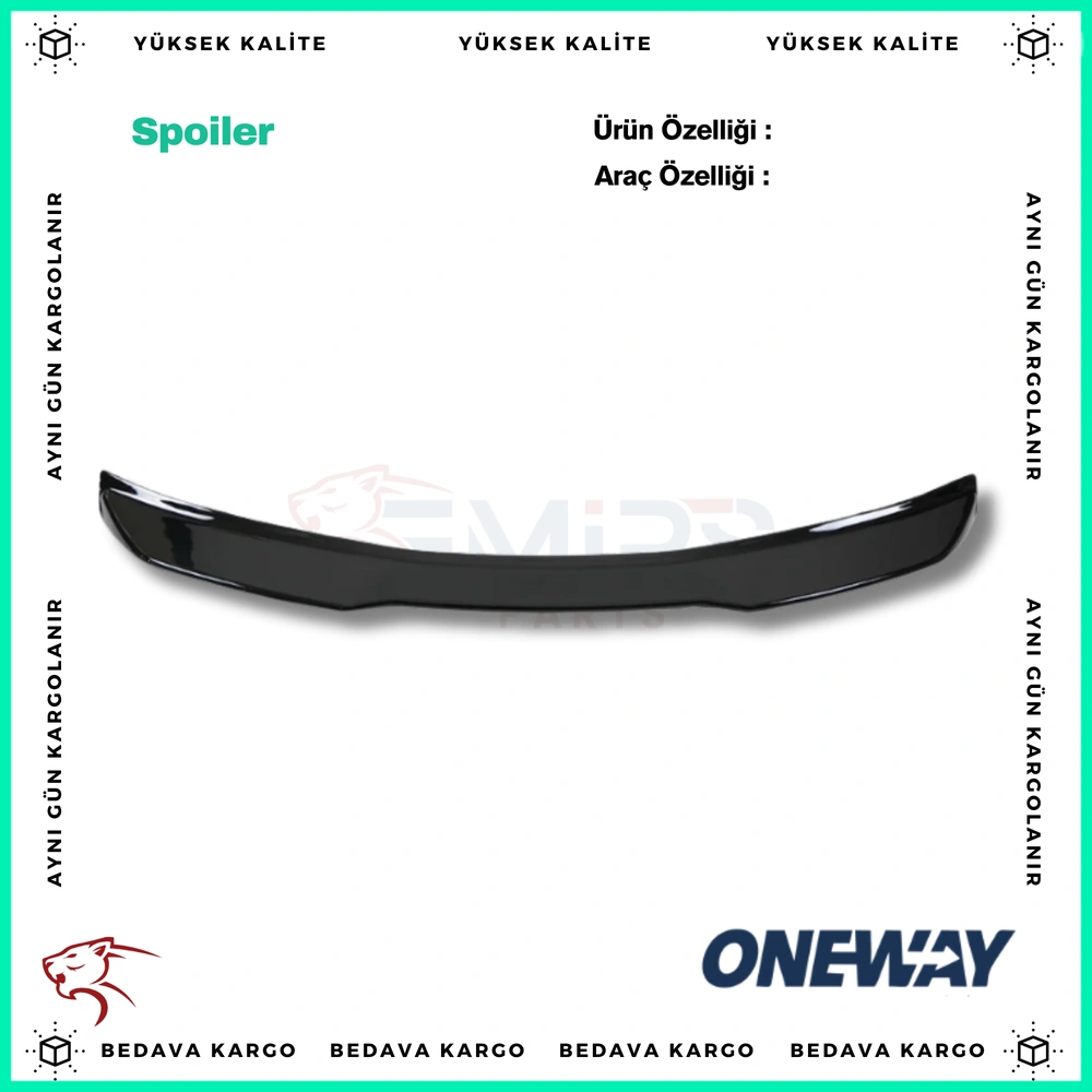 BMW 3 Series M-Pack G20 2018+ ( Sedan ) Spoiler / BMW M340i G20 2018+ ( Sedan ) Spoiler / BMW M3 G80 2022+ ( Sedan ) Spoiler Version 2 SP20.054 - SP20.054 - Yedek Parça