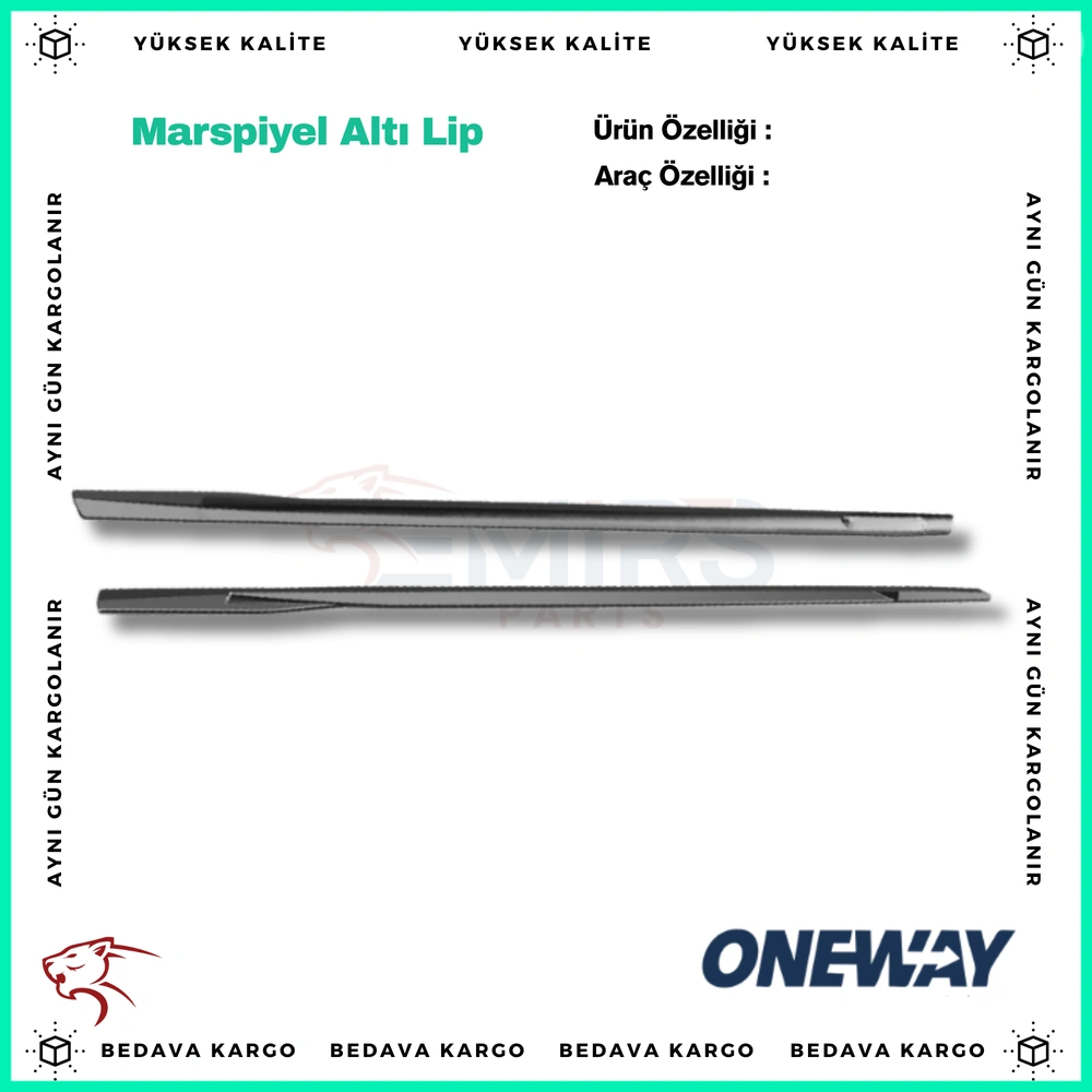 BMW 3 Series G20/G21 M-Pack 2018+ Marspiyel Alti Lip / BMW 3 Series M340i G20/G21 M-Pack 2018+ Marspiyel Alti Lip (2 Pcs) SS10.038 - SS10.038 - Yedek Parça