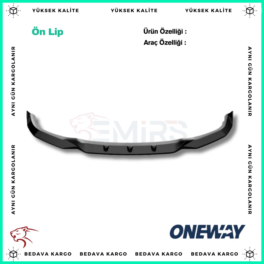 BMW X1 M-Pack F48 2015-2019 On Lip FS01.162 - FS01.162 - Yedek Parça