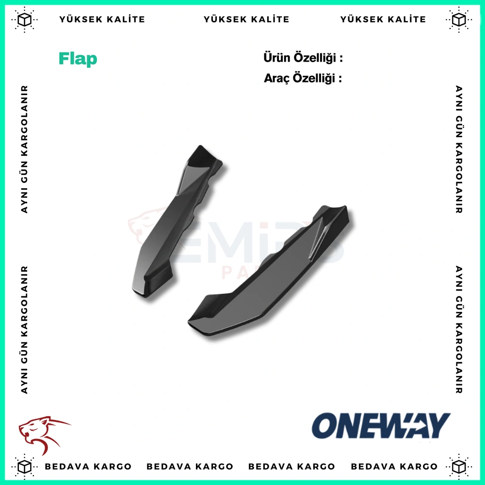 BMW X1 M-Pack F48 2015-2019 Sag Sol Flap (2 Pcs) RS11.031 - RS11.031 - Yedek Parça