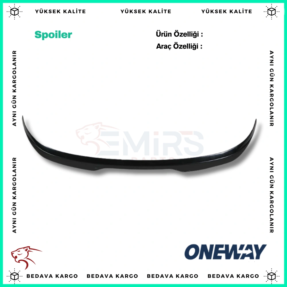 BMW X1 M-Pack F48 2015-2019 Spoiler SP20.035 - SP20.035 - Yedek Parça