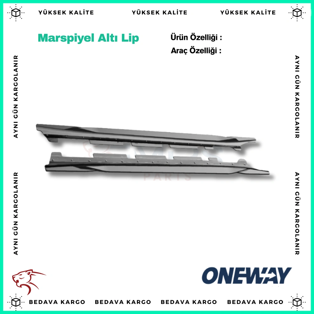 BMW X1 M-Pack F48 2015-2019 Marspiyel Alti Lip (2 Pcs) SS10.036 - SS10.036 - Yedek Parça