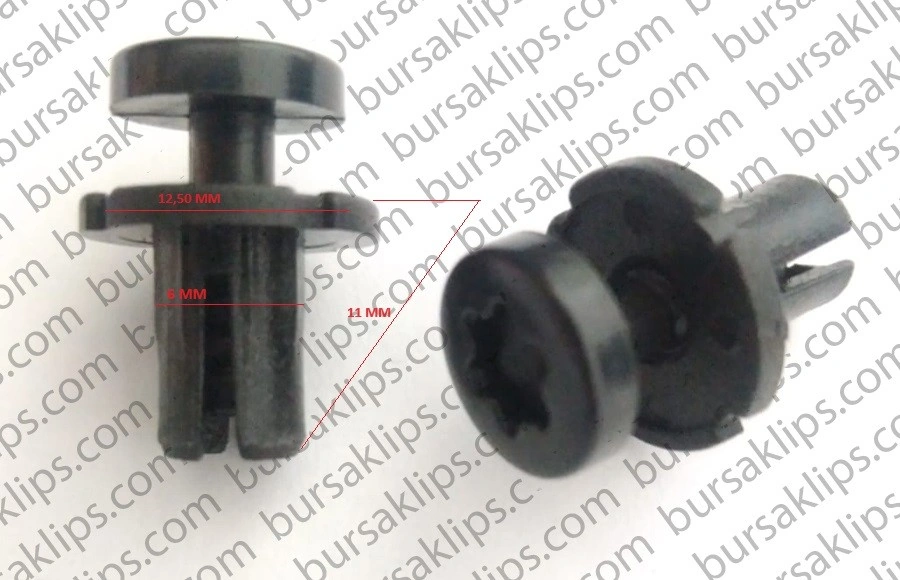 AUDİ,VW,PEUGEOT,RENAULT,MERCEDES TAMPON KLİPSİ (KISA) (6X12X11,50 MM) - 7703072236 - Yedek Parça
