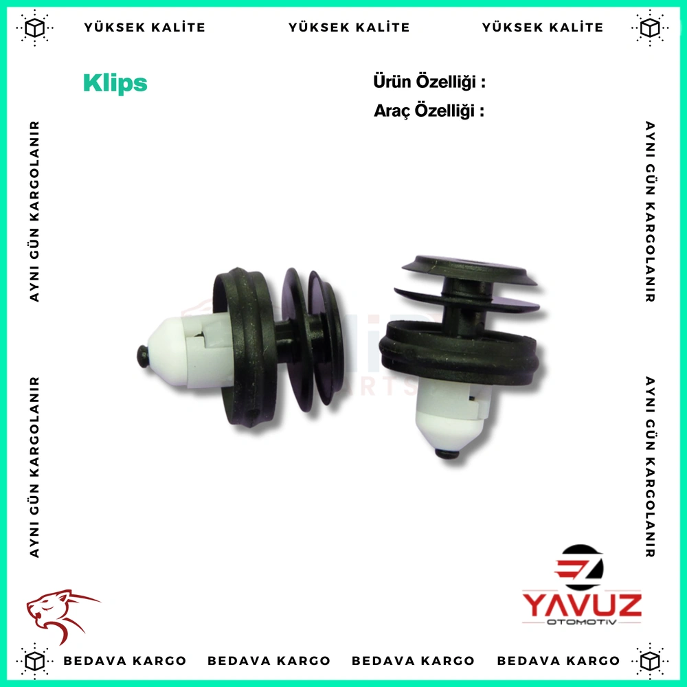 BMW 3,E90,M5,G20,G21,5,F90,M5,G30,G31,G38,G32 GT,X3 KAPI PANEL KLİPSİ - 51417325082 - Yedek Parça