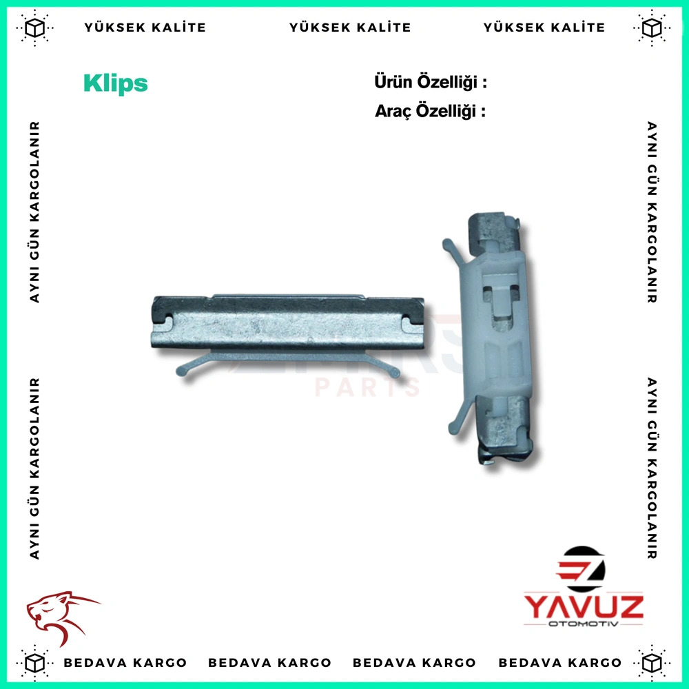 BMW E70 X5,E71 X6 CAM KENAR KLİPSİ - 51317177029 - Yedek Parça