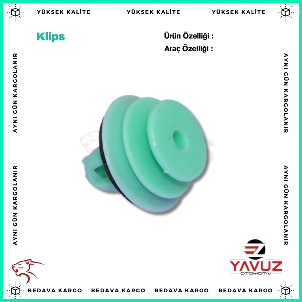 BMW F1 F2 F01 F02 Z4,MİNİ COOPER DÖŞEME KLİPSİ - 07147145753 - Yedek Parça