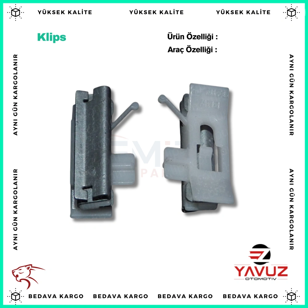 BMW MİNİ M3,335xi,335is,335i,335d,330xi,330i,328 TAVAN OLUK ÇITA KLİPSİ - 51137145110 - Yedek Parça