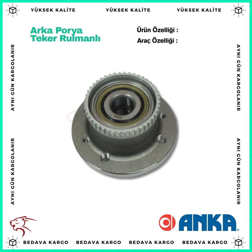 Arka Porya Teker Rulmanli Renault Megane 1 Scenic Absli - 7701205170 - Yedek Parça