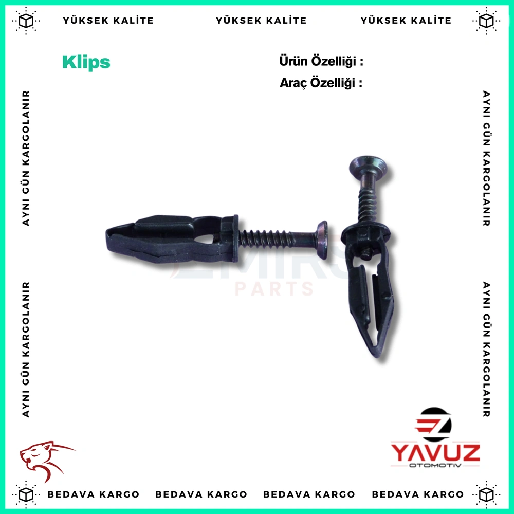 FORD CONNECT CAM IZGARA KLİPSİ - 278678879 - Yedek Parça