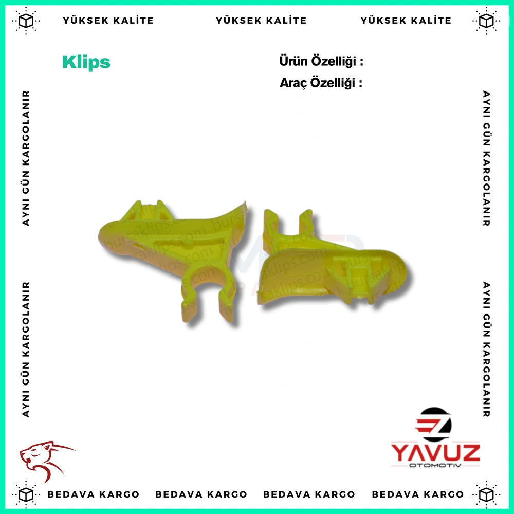 FORD CONNECT KAPUT DEMİR KLİPSİ - 8T1616828AA - Yedek Parça