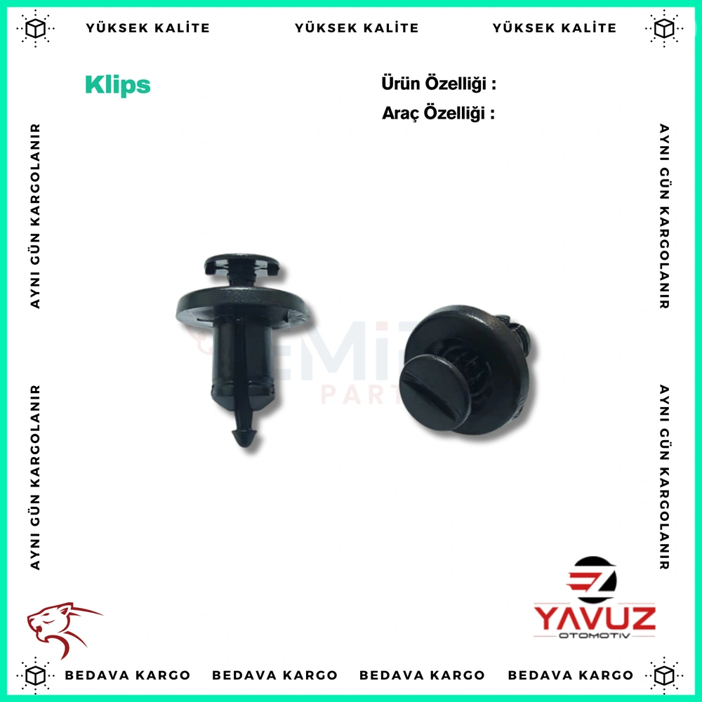 FORD CONNECT TAVAN DÖŞEME KLİPSİ - W709167 - Yedek Parça