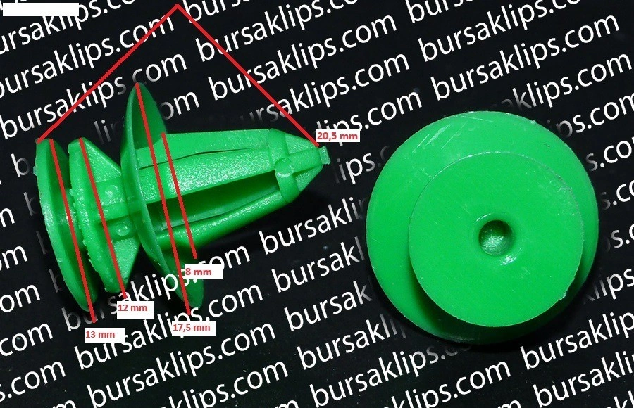 FORD FİESTA KAPI DÖŞEME KLİPSİ (YEŞİL) - 6099812 - Yedek Parça