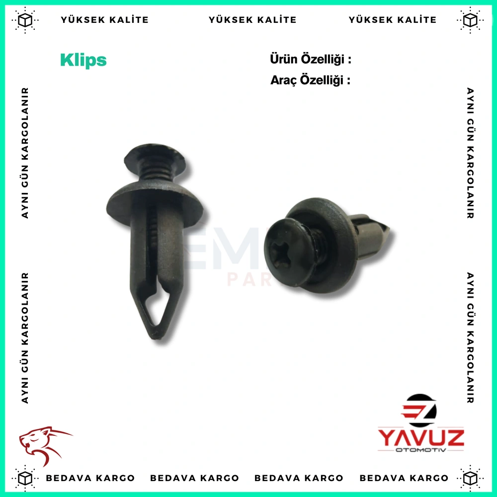 FORD PANJUR KLİPSİ (KALIN 0.8mm) - 96SG16K262 - Yedek Parça