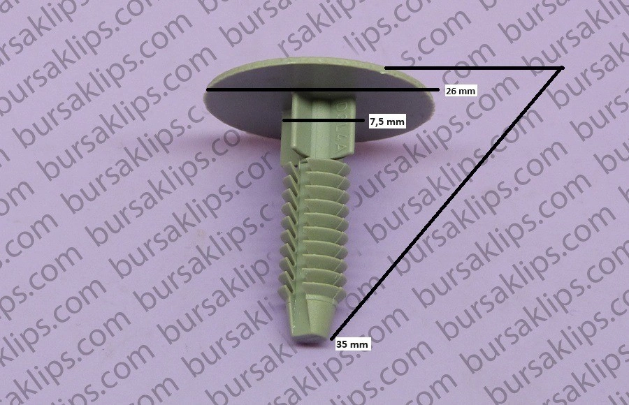 FORD TAVAN DÖŞEME KLİPSİ GRİ (7,5x35x26mm) - Yedek Parça