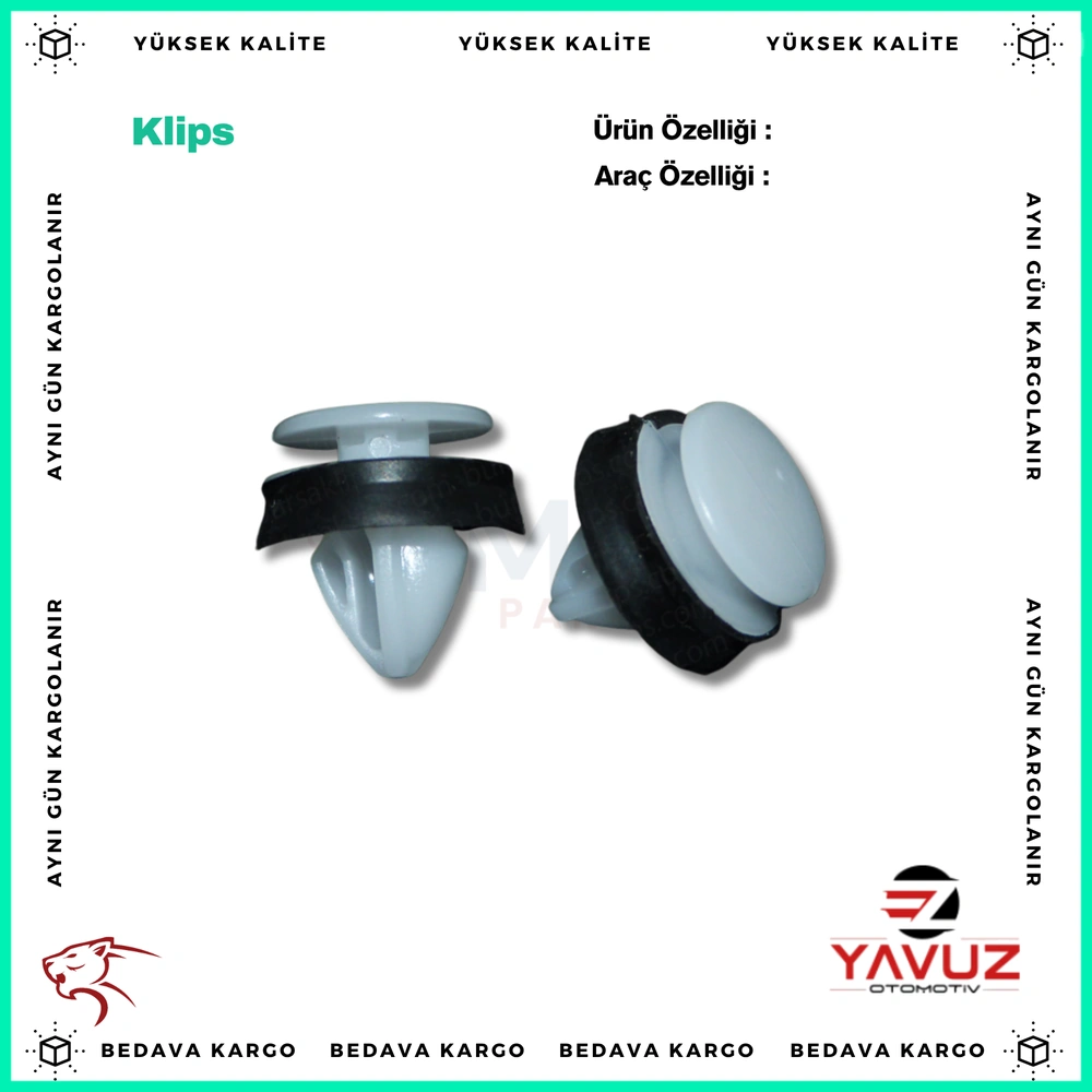 FORD,PEUGEOT,RENAULT KAPI DÖŞEME KLİPSİ - 7702254869 - Yedek Parça