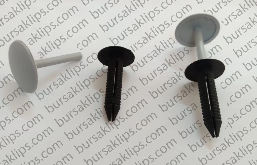 FORD,RENAULT TRAFİC TAVAN KLİPSİ İNCE (UZUN AÇIK GRİ)(7x35x18 Dişi)-(4x37x23 Erk - E966076SFAN - Yedek Parça