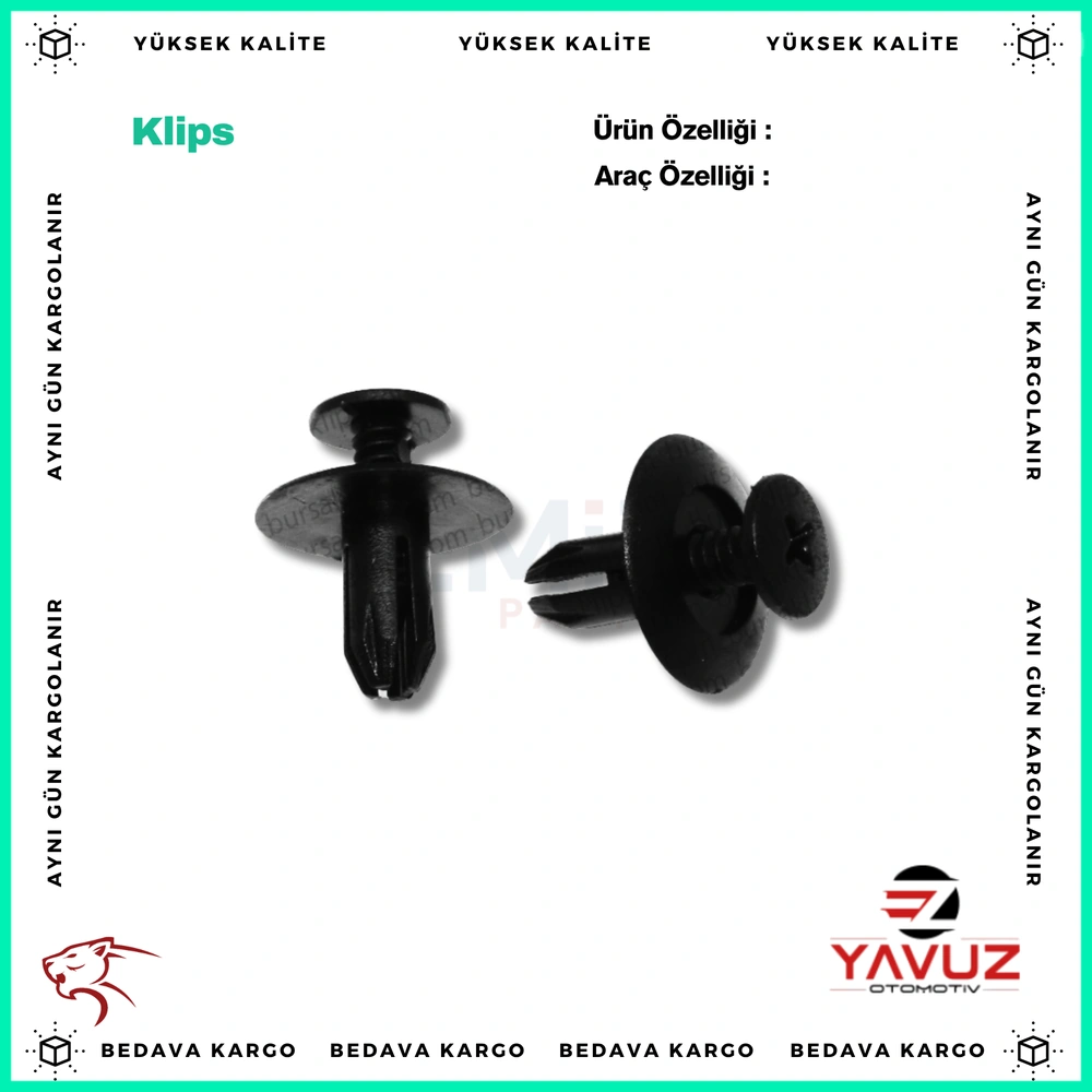HONDA CİVİC,ACCORD ÇAMURLUK ETEK KLİPSİ - 91503SP0003 - Yedek Parça