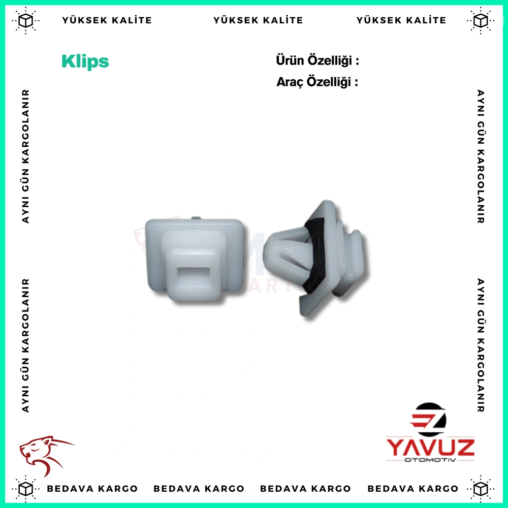 HONDA CRV ARKA KAPI KAPLAMA KLİPSİ - 90501S9A003 - Yedek Parça