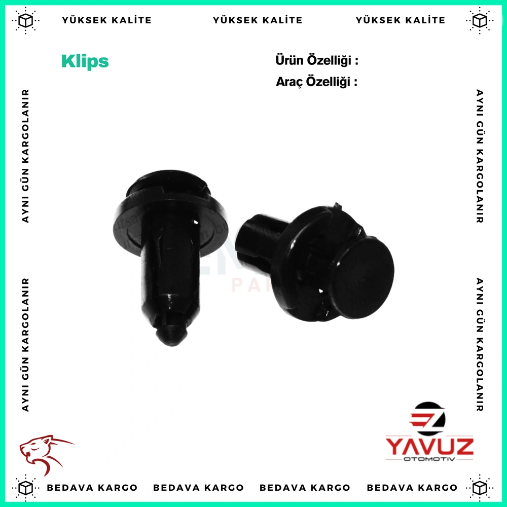 HONDA TAMPON KLİPSİ (UZUN) - 91503S7S003 - Yedek Parça