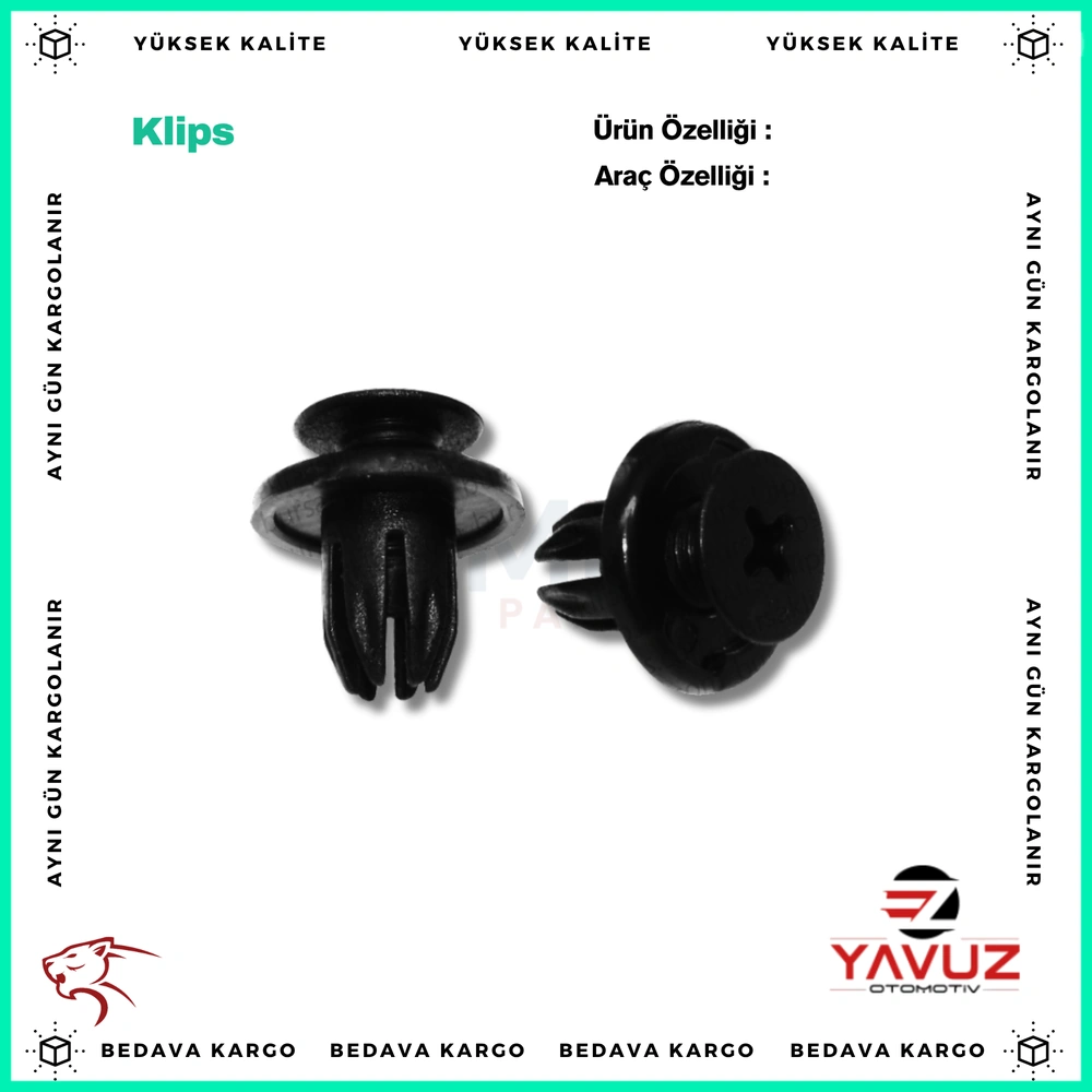 HONDA,BMW,OPEL,CHEVROLET TAMPON, DAVLUMBAZ KLİPSİ - 91503SP0003 - Yedek Parça