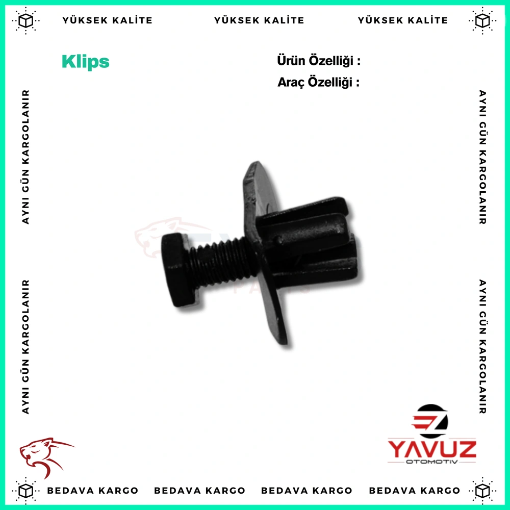 Nissan,isuzu Davlumbaz Klipsi - 63844D0100 - Yedek Parça