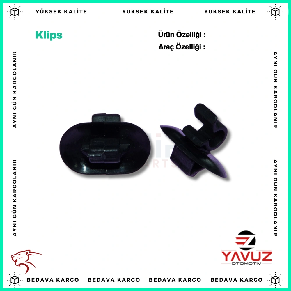 PEUGEOT,CITROEN KAPUT DEMİR KLİPSİ (Çubuk 6,20mm) - 6992P3 - Yedek Parça