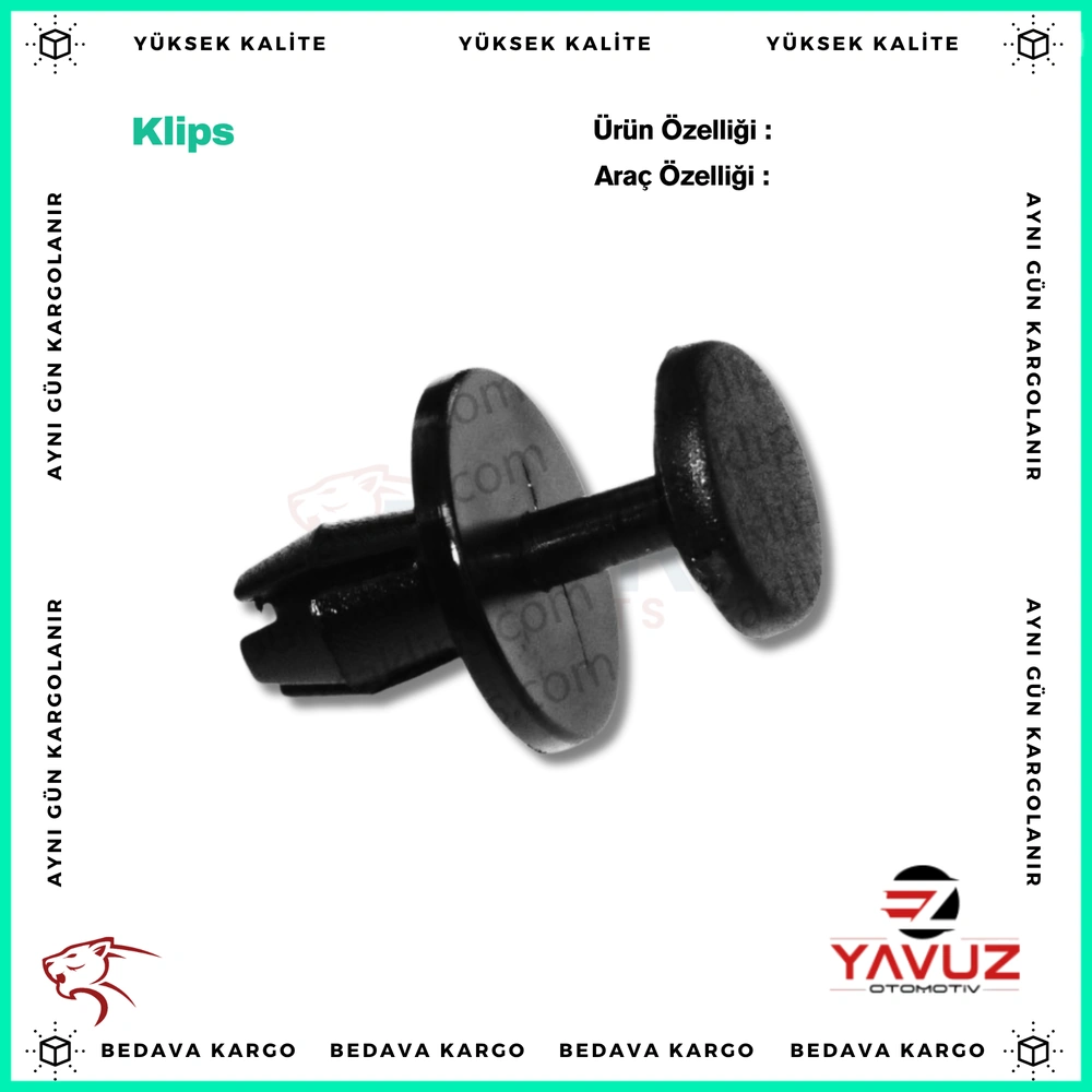 PEUGEOT,CITROEN,OPEL TAMPON, DAVLUMBAZ KLİPSİ - 6991X7 - Yedek Parça