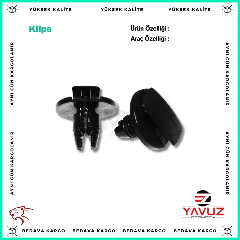 PEUGEOT,CITROEN,RENAULT DÖŞEME,PANJUR,İZALATÖR,DAVLUMBAZ KLİPSİ - 856553 - Yedek Parça