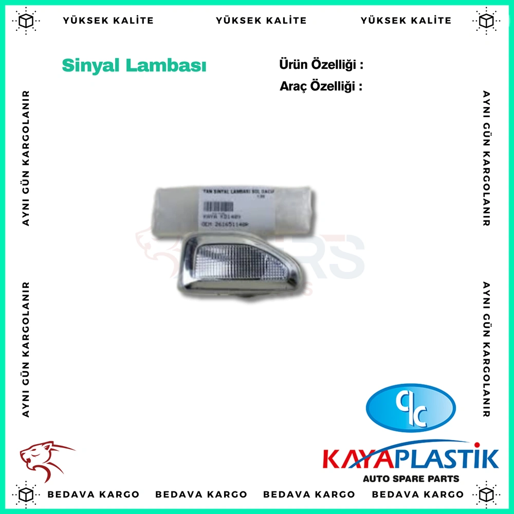 Sinyal Lambasi Sol Dacia Logan Pick Up - 6001540093 - Yedek Parça