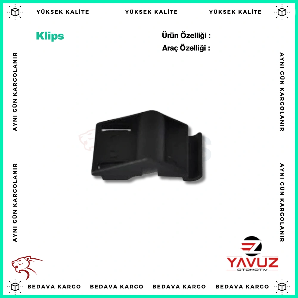 RENAULT KANGOO KAPUT DEMİR KLİPSİ - 7703079652 - Yedek Parça