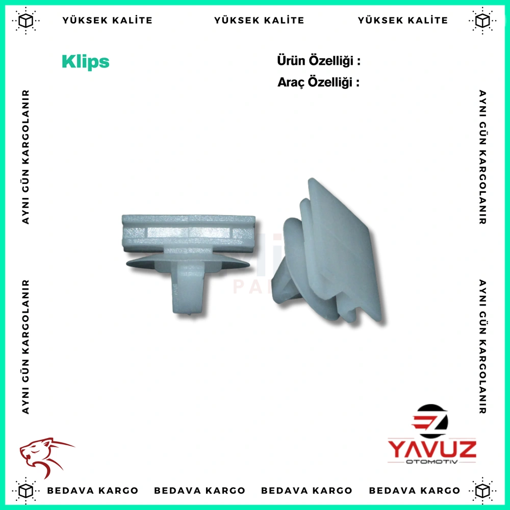 RENAULT KANGOO,CLİO YM KAPI BAND KLİPSİ - 7703067448 - Yedek Parça