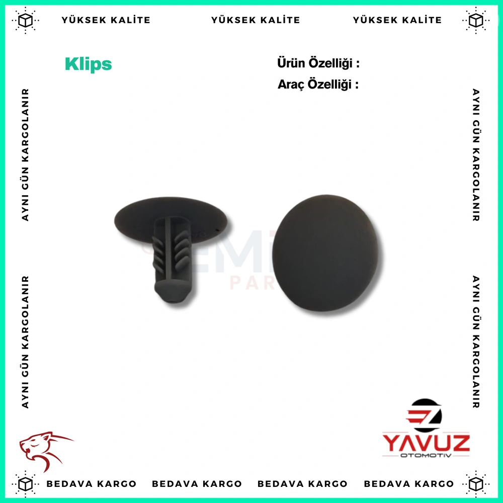 Renault Kangoo,clio,megane Izalator VE Deflektor Klipsi (GRI) (20x14x6,5) - 7703077117 - Yedek Parça