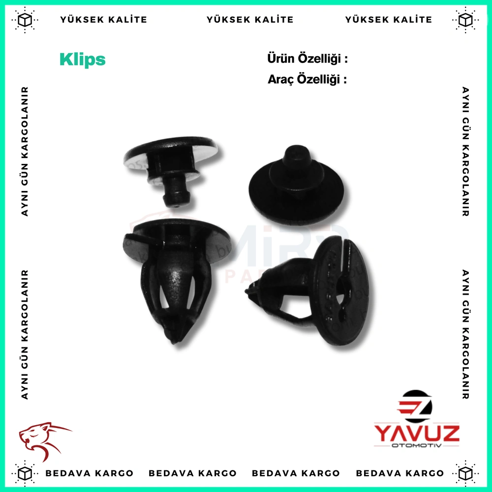 RENAULT KANGOO,TRAFFİC KAPI DÖŞEME KLİPSİ - 7703077434 - Yedek Parça
