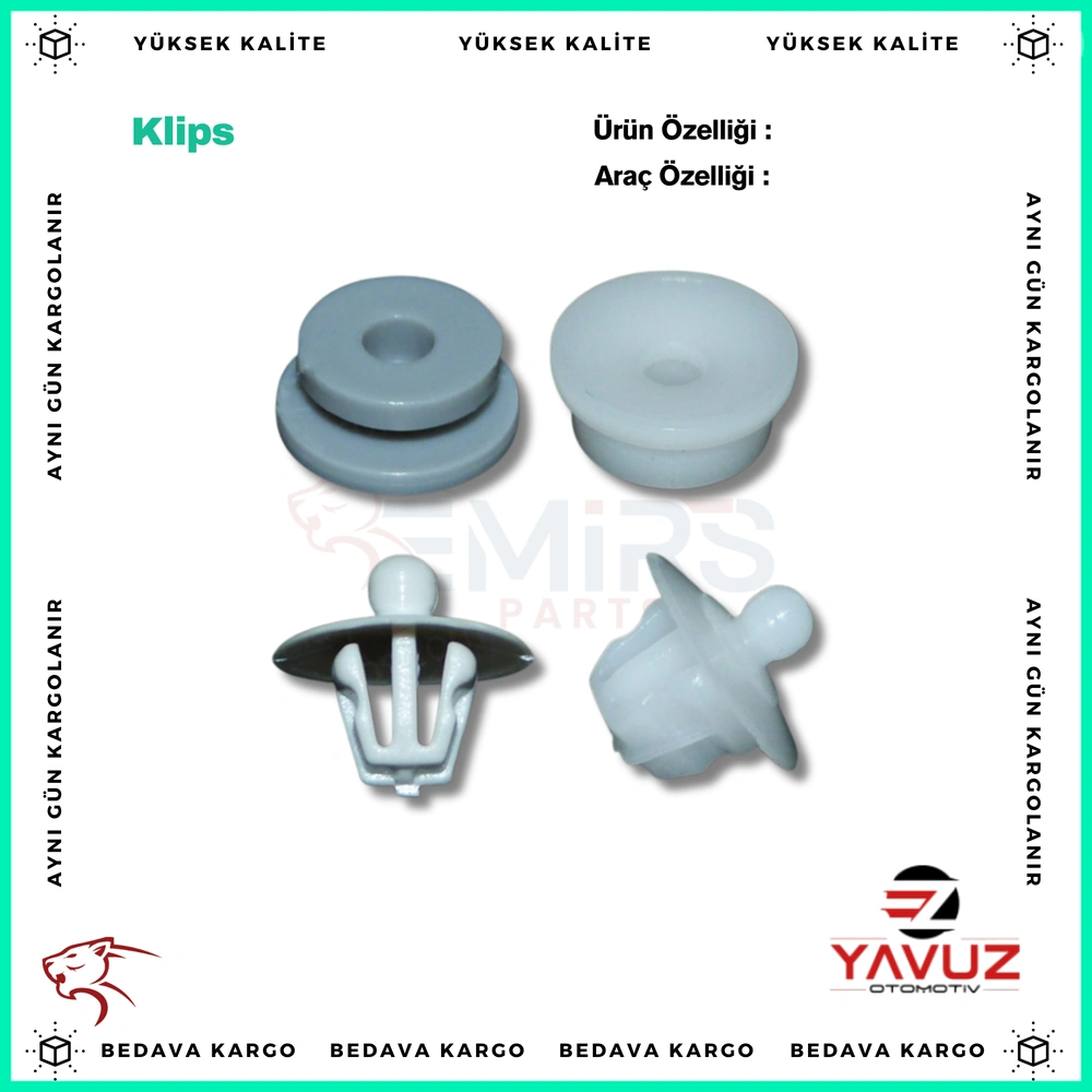 RENAULT MEGANE 1,RANGE ROVER KAPI DÖŞEME,ÇEVRE BAND KLİPSİ - 7703077255 - Yedek Parça