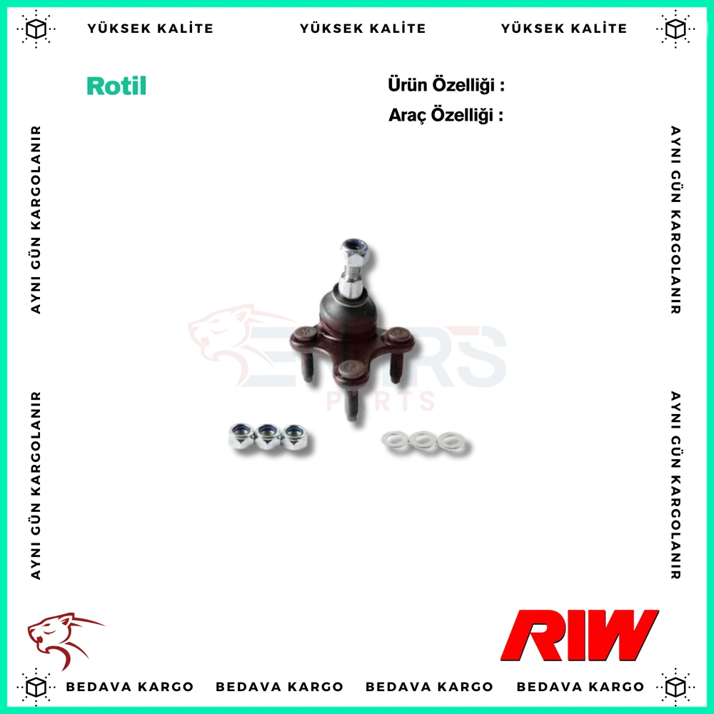 Rotil Alt Sol Volkswagen Golf V (03-)- Caddy Iii (04-)- Jetta Iii (05-10)-Toledo Iii Seat Leon - 1K0407365B - Yedek Parça