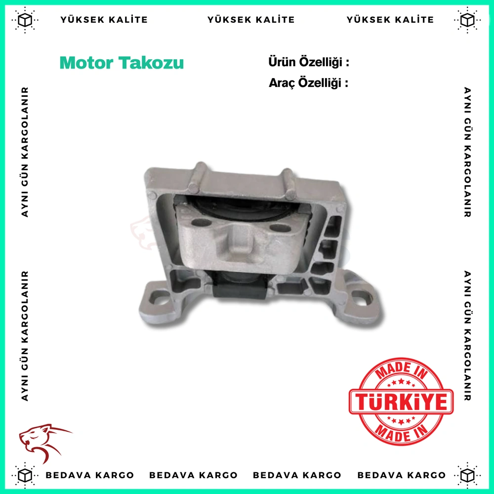 Motor Takozu Sag Ford Focus-Cmax 04> Volvo C30-S40-V50 04> 1.6 TDCI Yeni Connect 1.6 -1.5 TDCI 15> C-Max 06>11 Ii 04 - AV61 - Yedek Parça