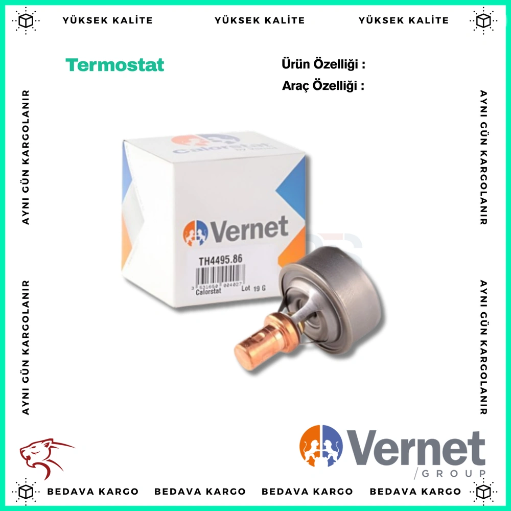 Termostat Renault R9 1.4 85-00 R19 1.4 88-00 R11 R12 -Flash 1.4 1.6 1.7 83-95 R21 2.0 86-93 Express 1.4 85-98 - 7701349314 - Yedek Parça