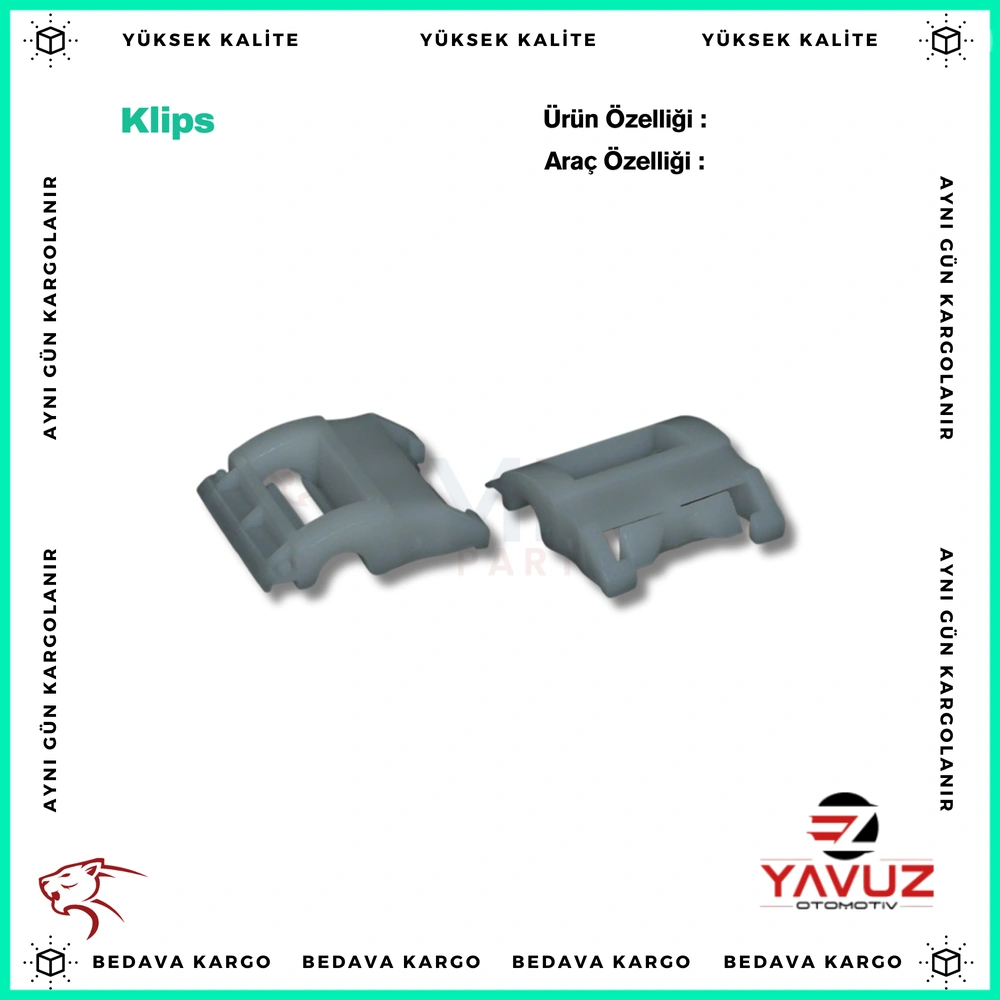 RENAULT R19 YAN ÇITA KLİPSİ (BÜYÜK) - 7703077256 - Yedek Parça